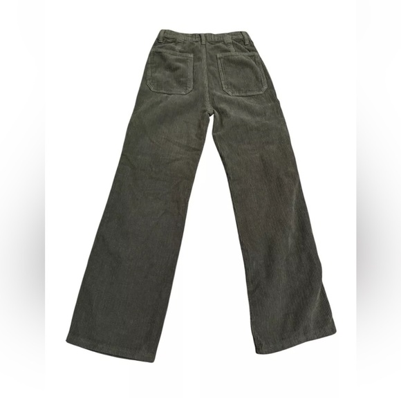 Reformation Alyssa High Rise Wide Leg Corduroy Pants Size 25 Green - Picture 2 of 9